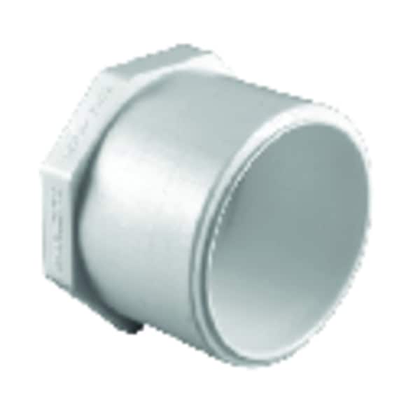 Charlotte Pipe And Foundry Charlotte Pipe Schedule 40 1/2 in. Spigot X 1/2 in. D Slip PVC Plug 1 pk PVC 02118 0800 - main